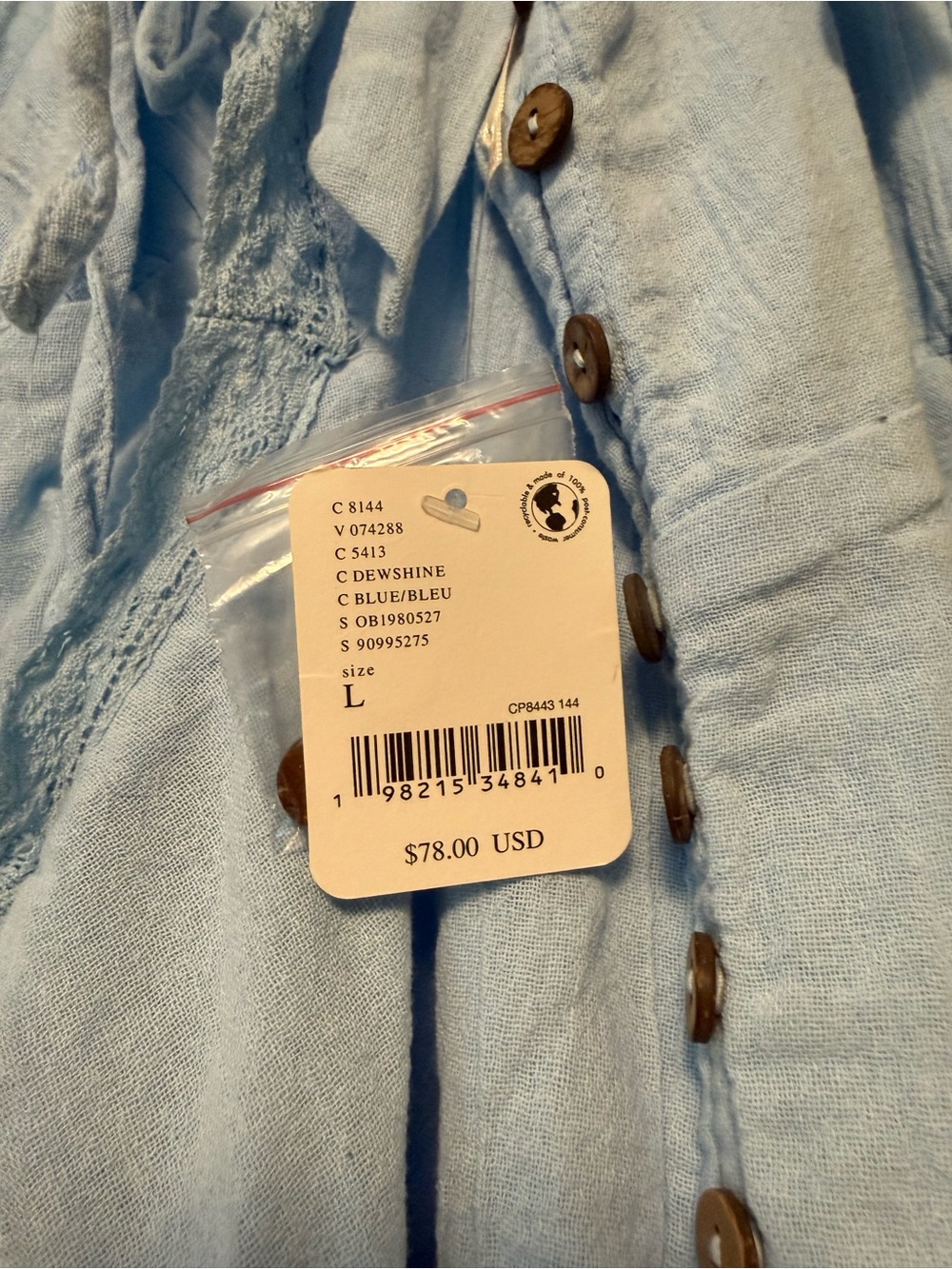 Free People Pale Blue Vivi Mini Dress - Picture 4 of 4